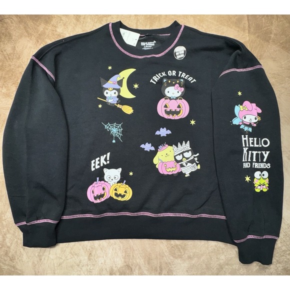 Sanrio Tops - Sanrio Hello Kitty Halloween Graphic Sweatshirt Glow In The Dark Womens Large